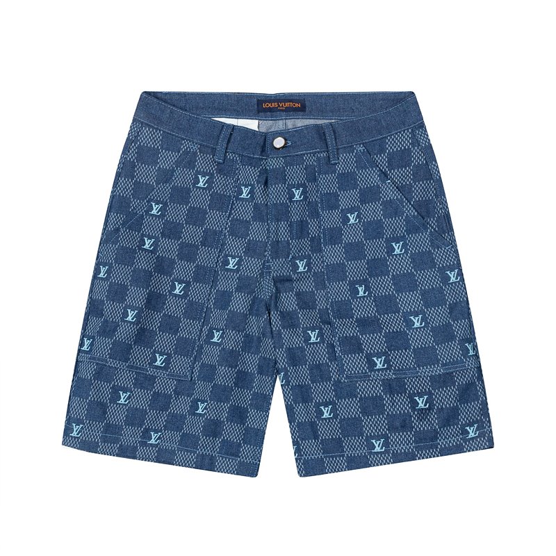 루이비통 엠브로이더드 다미에 데님 쇼츠팬츠(정품221만원)